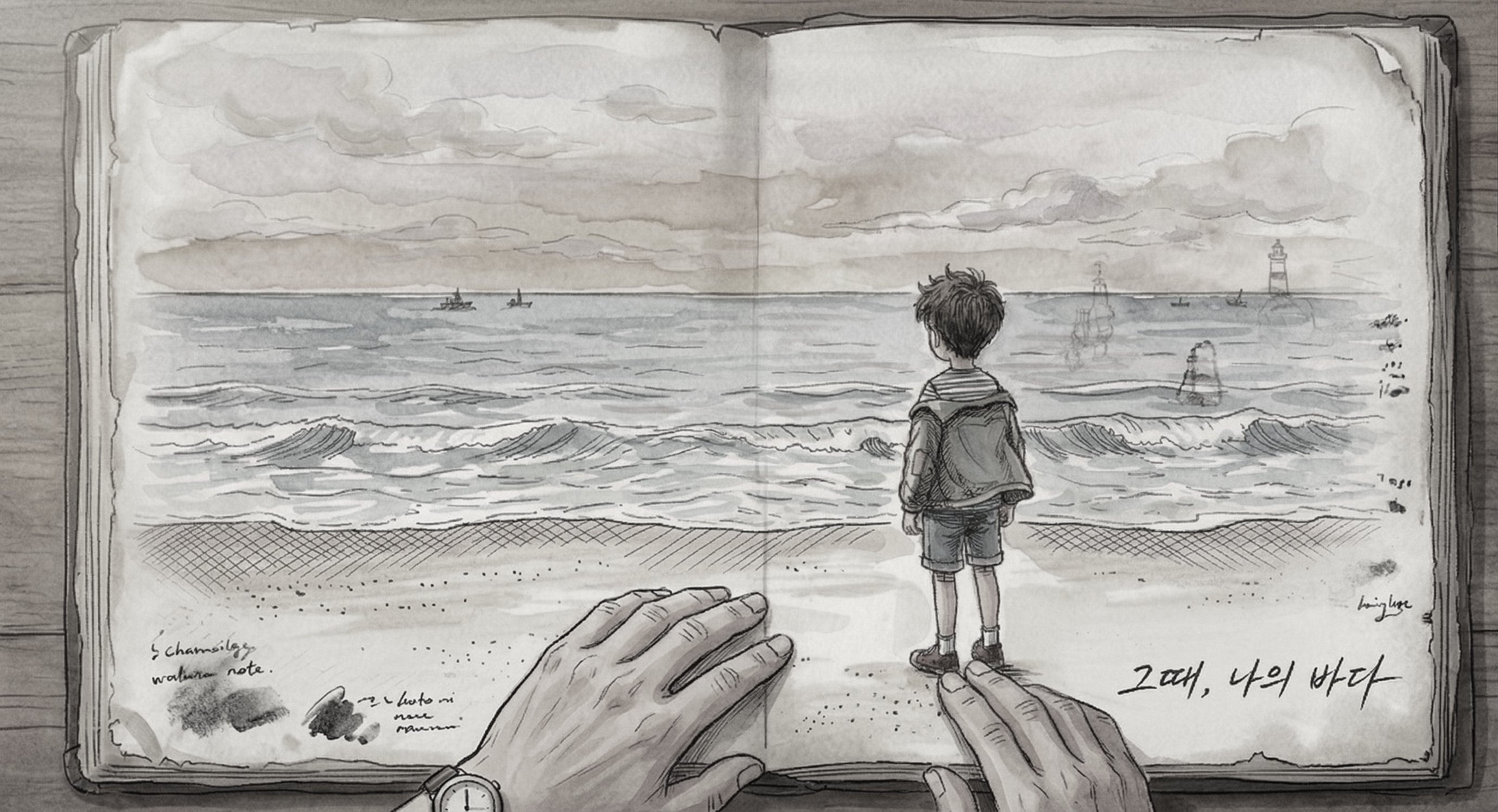 그때, 나의 바다 — 울진 바다를 바라보는 소년